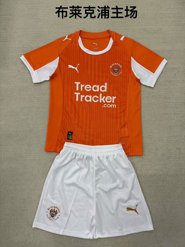 Adults And Kids Blackpool Home Soccer Uniform 2025 2026-Li