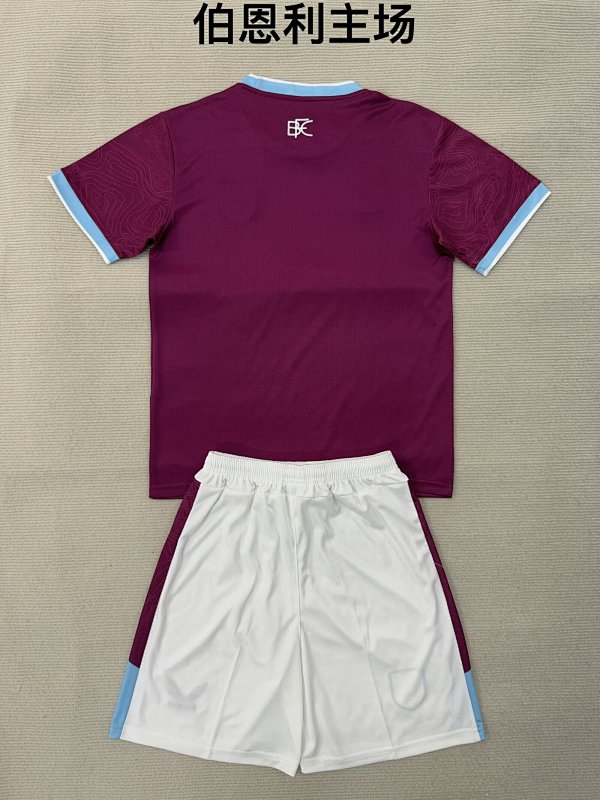 Kids Burnley Home Soccer Uniform 25 26