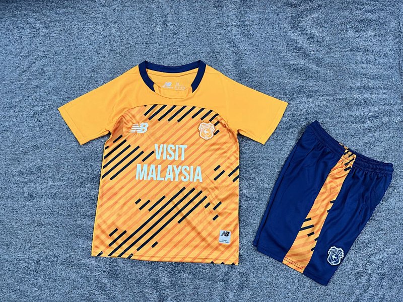 Kids Cardiff Third Away Soccer Jersey 25 26-1040