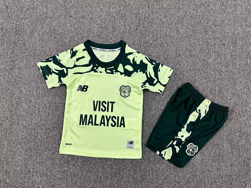 Kids Cardiff Away Soccer Uniform 25 26-1040