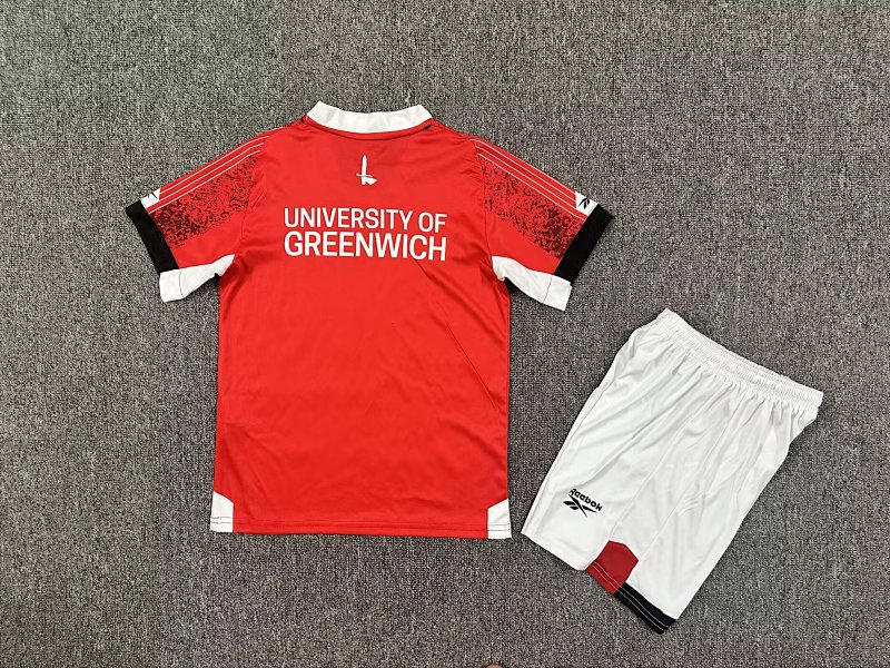 Kids Charlton Home Soccer Uniform 25 26