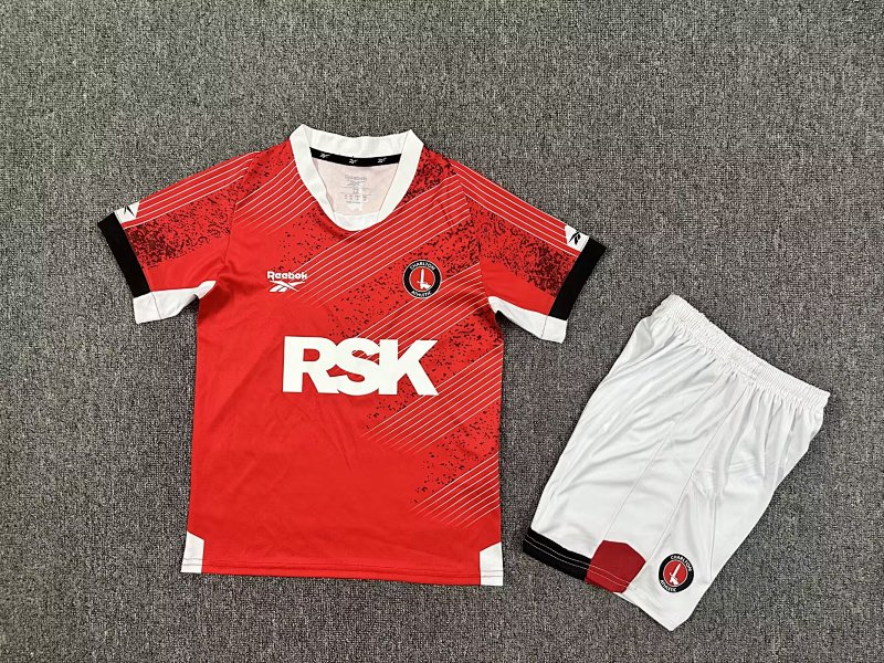 Kids Charlton Home Soccer Uniform 25 26