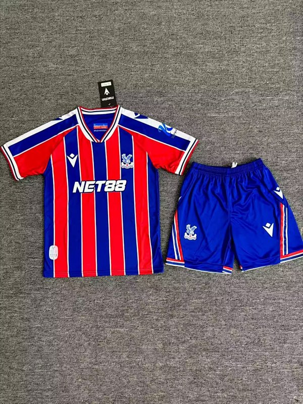 Kids Crystal Palace Home Soccer Uniform 25 26