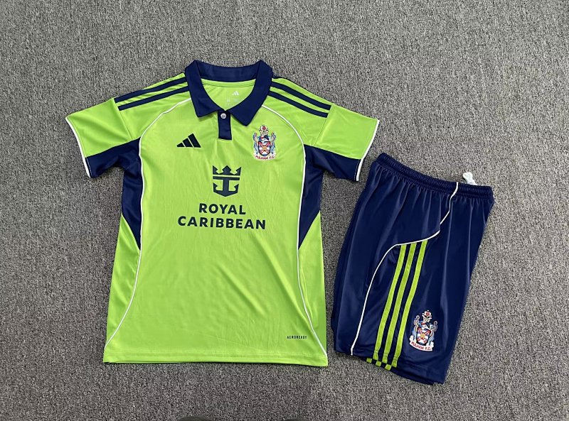 Kids Fulham Away Soccer Uniform 25 26-1040