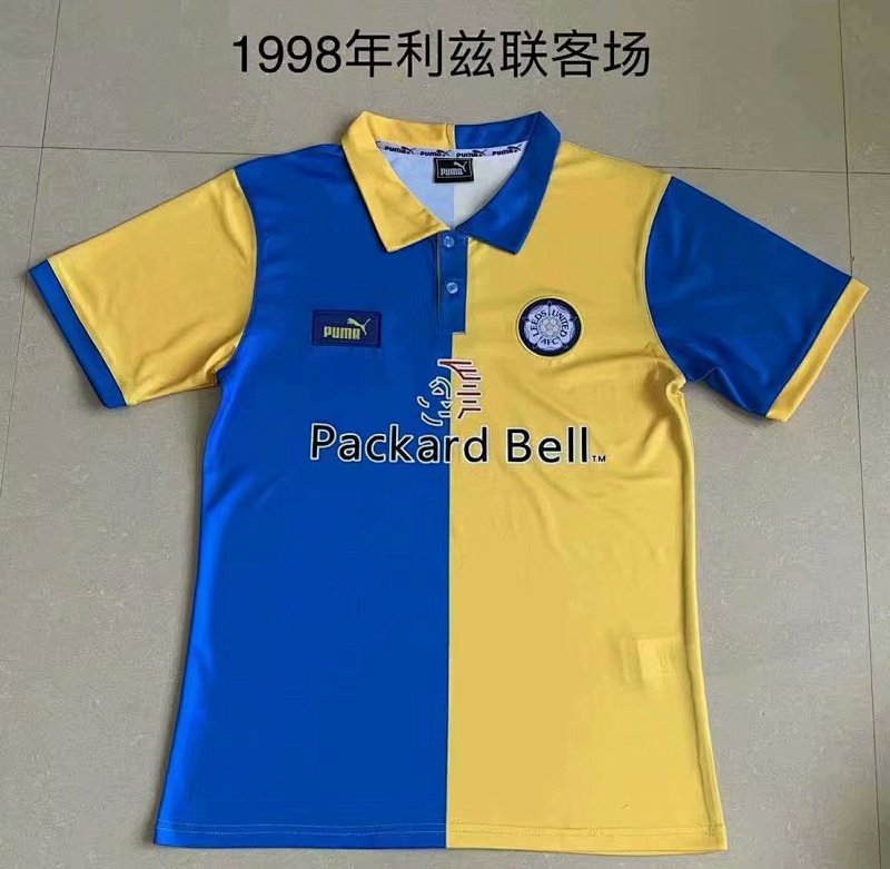 Leeds Away Retro Soccer Jersey 1998