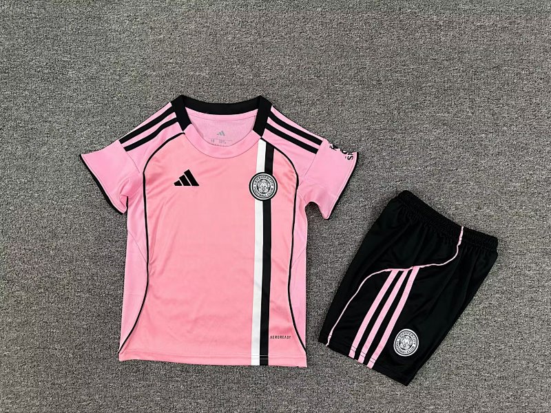 Kids Leicester City Third Away Soccer Uniform 25 26-1040