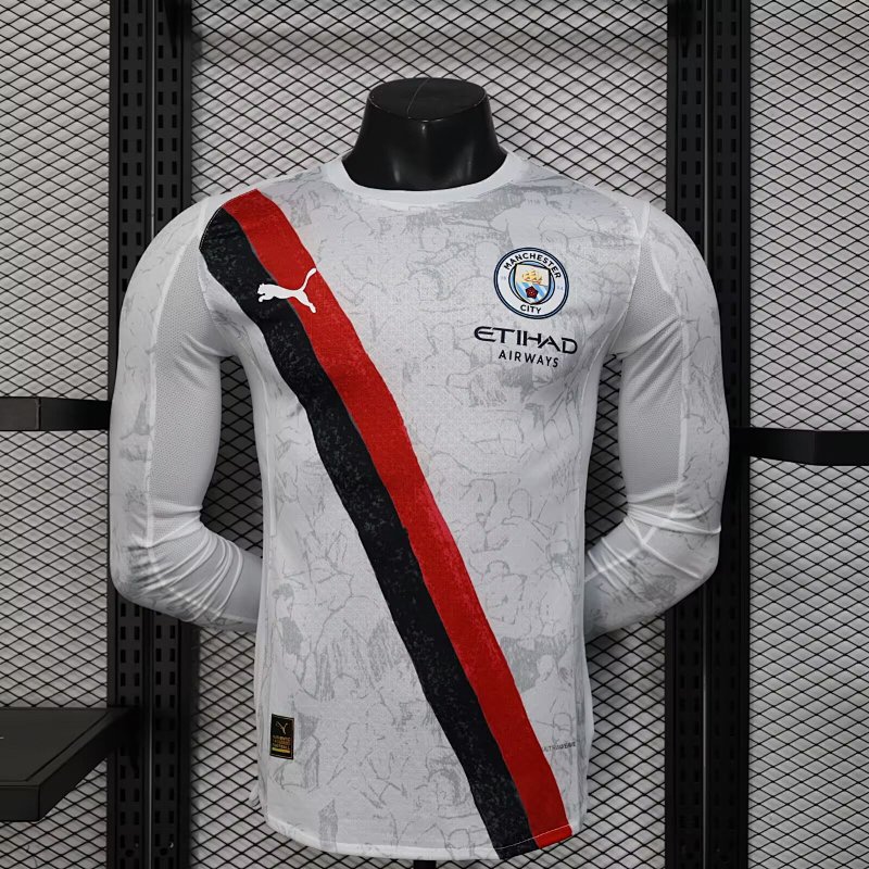 Player Version Man City Away Long Sleeve Jersey 25 26