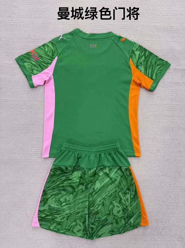 Adults And Kids Man City Goalkeeper Soccer Uniform 2025 2026-Li