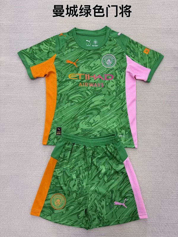 Adults And Kids Man City Goalkeeper Soccer Uniform 2025 2026-Li
