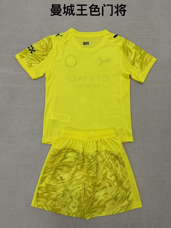 Adults And Kids Man City Goalkeeper Soccer Uniform 2025 2026-Li