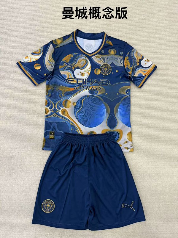 Adults And Kids Man City Special Soccer Uniform 2025 2026-Li