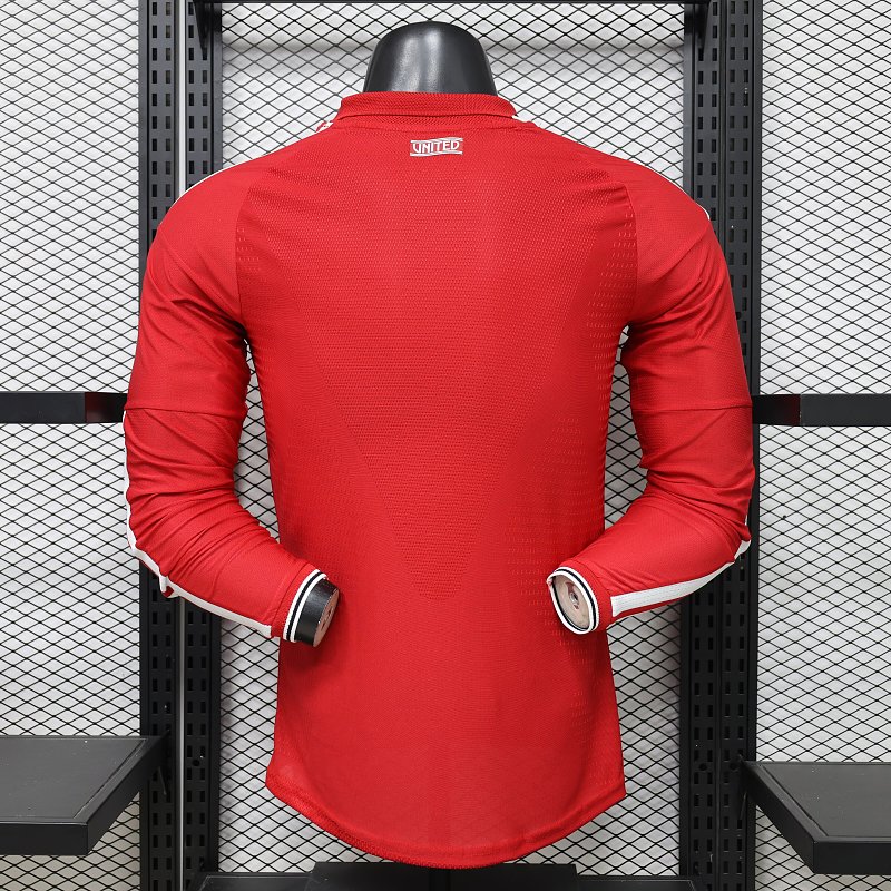 Player Version Man United Home Long Sleeve Soccer Jersey 26 27