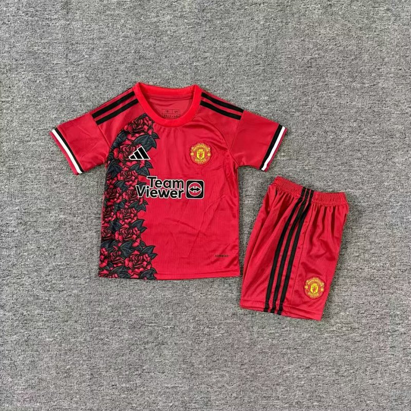 Kids Man United Special Soccer Uniform 25 26-huirong