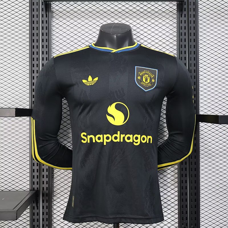 Player Version Man United Away Long Sleeve Jersey 25 26