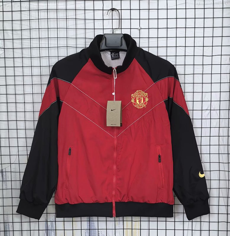 Retro Man United Soccer Windbreak 2006 2007-qixi