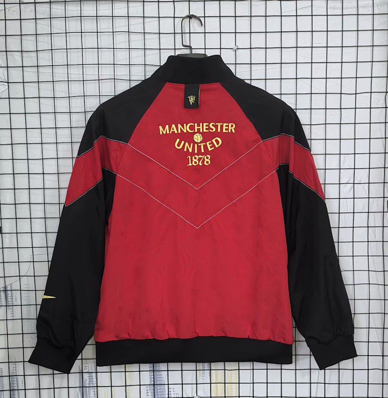 Retro Man United Soccer Windbreak 2006 2007-qixi