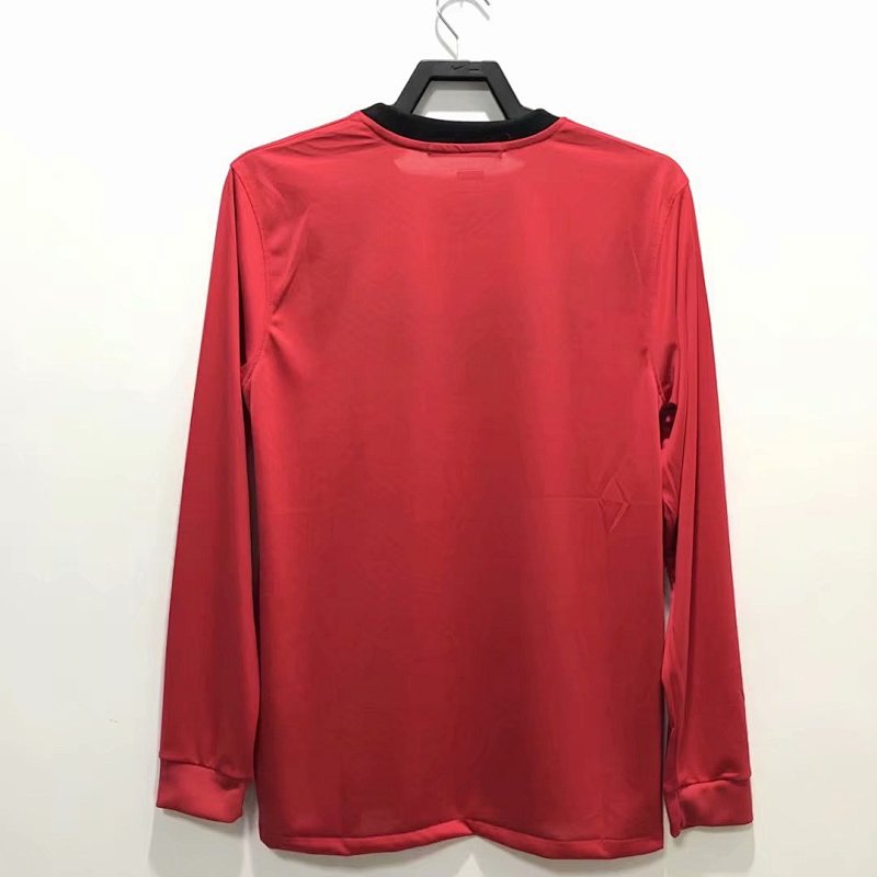 Man United Retro Home Long Sleeve Soccer Jersey 2010