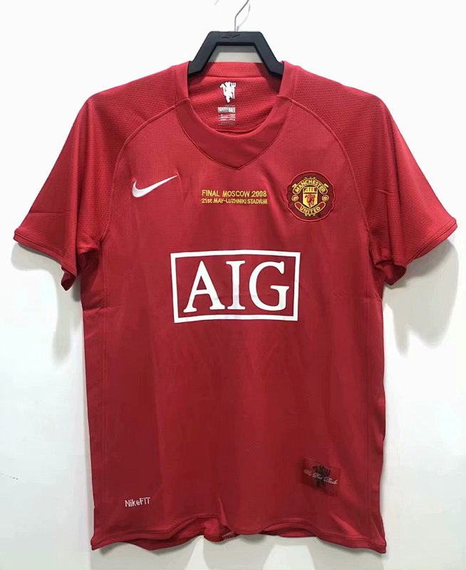 Man United Home Retro Soccer Jersey 2008