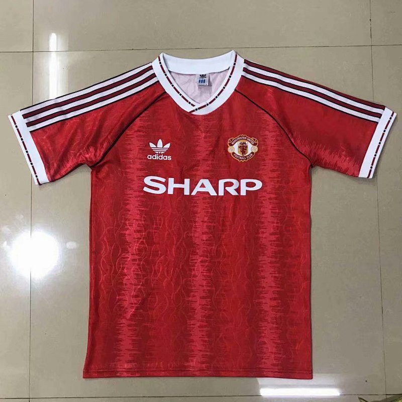 Man United Home Retro Soccer Jersey 1990 92