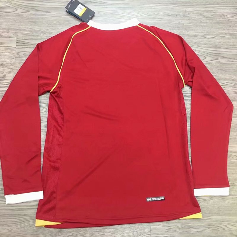 Man United Retro Home Long Sleeve Soccer Jersey 2006 07