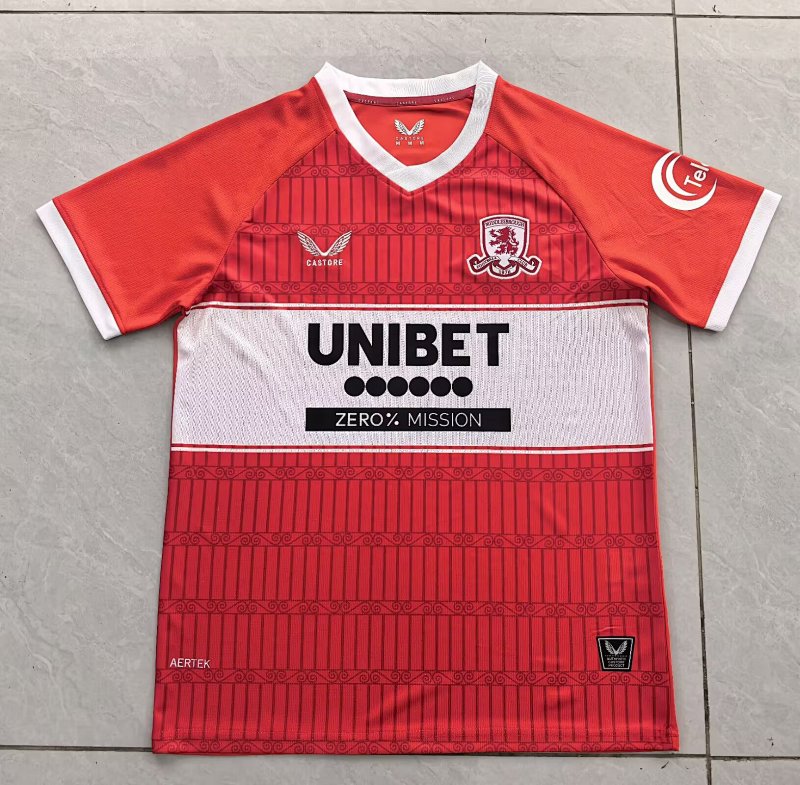 Middlesbrough Home Soccer Jersey 2025 2026-taiyun