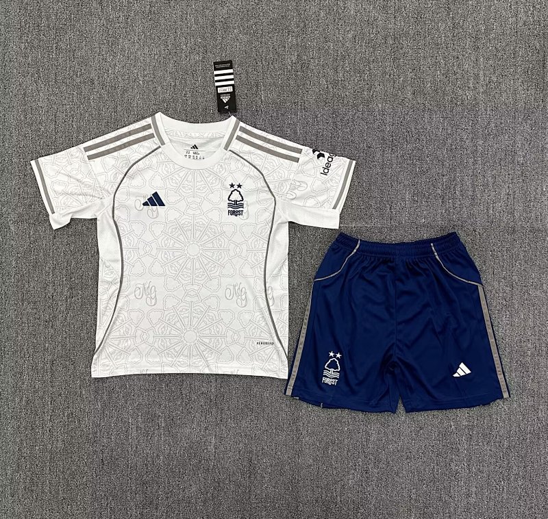 Kids Nottingham Forest Away Soccer Uniform 2025 2026-xinyu