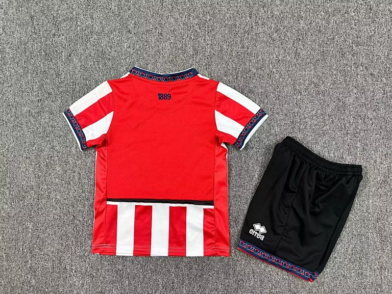Kids Sheffield United Home Soccer Uniform 25 26-1040