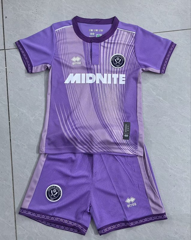 Kids Sheffield Third Away Soccer Uniform 25 26