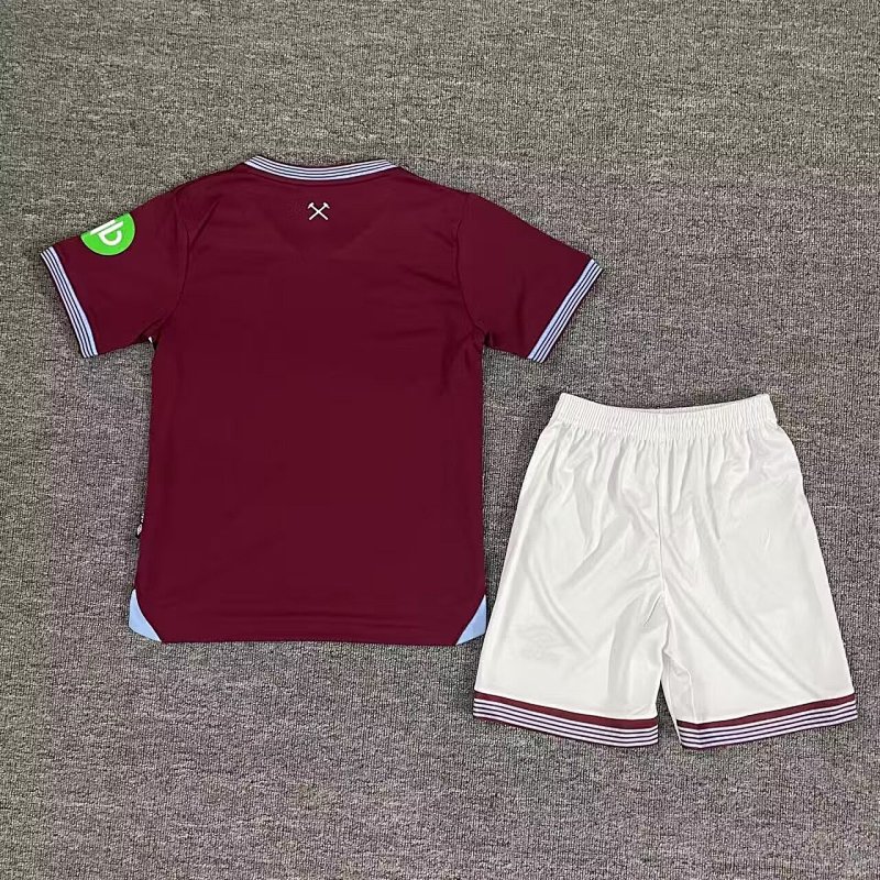 Kids West Ham United Home Soccer Uniform 25 26