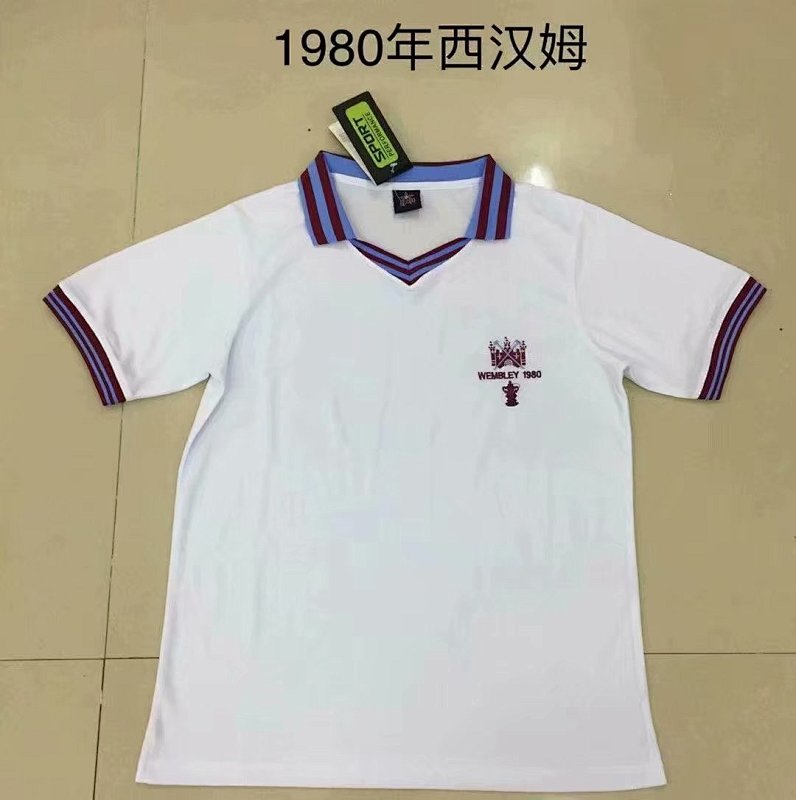 West Ham Away Retro Soccer Jersey 1980