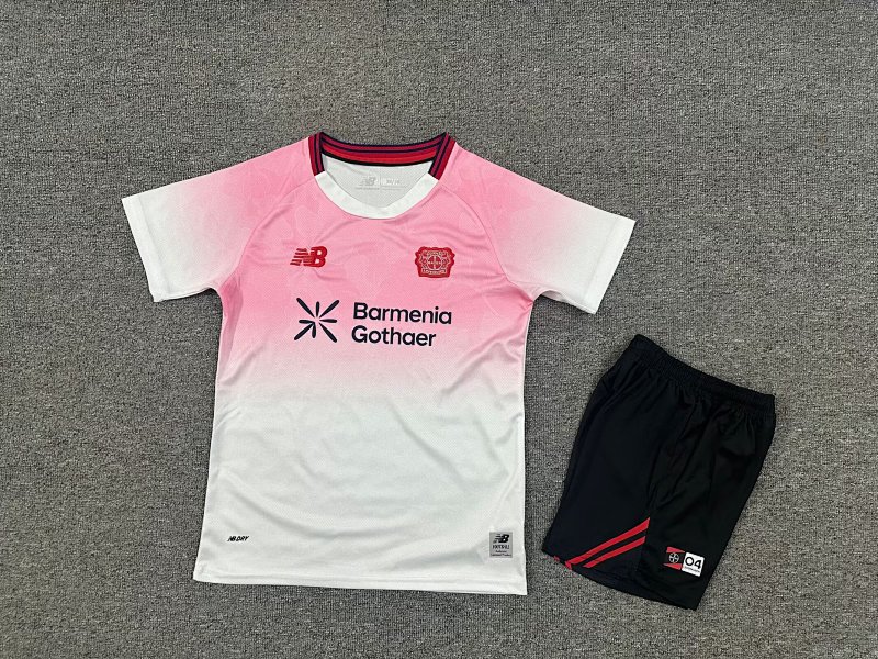 Kids Leverkusen Away Soccer Uniform 2025 2026-1040