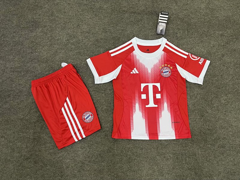 Kids FCB Home Soccer Uniform 2025 2026-guanjun