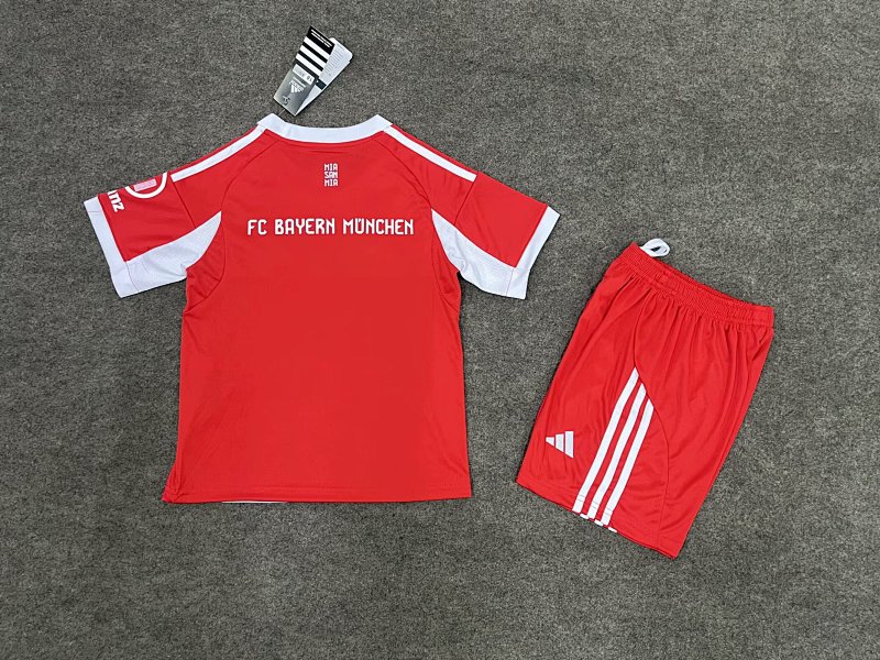 Kids FCB Home Soccer Uniform 2025 2026-guanjun
