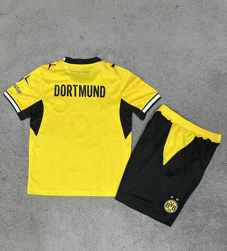 Kids BVB Home Soccer Uniform 26 27