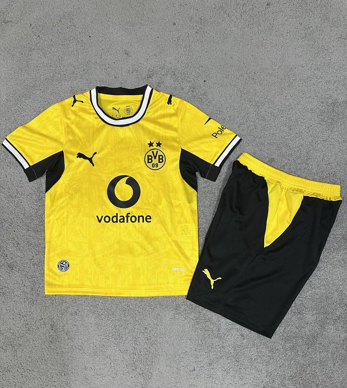 Kids BVB Home Soccer Uniform 26 27
