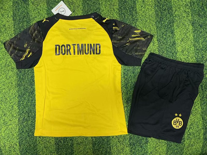 Kids BVB Home Soccer Uniform 2025 2026
