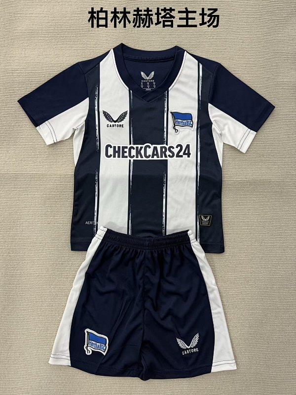 Adults And Youth Hertha Home Soccer Uniform 25 26-Li