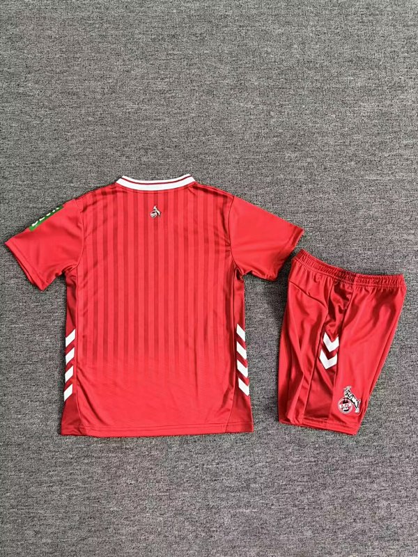 Kids Köln Away Soccer Uniform 25 26-junyi