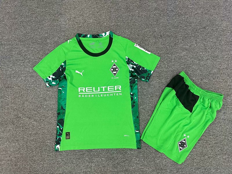 Kids Mönchengladbach Away Soccer Uniform 2025 2026-1040