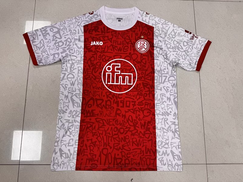 Rot-Weiss Essen Home Soccer Jersey 25 26-h2358