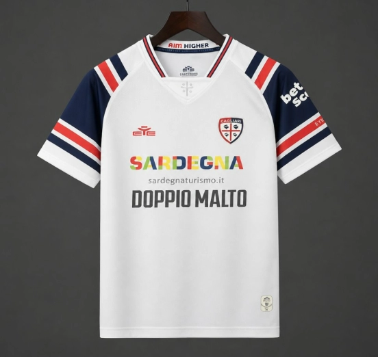 27 Cagliari Calcio Away White Jersey