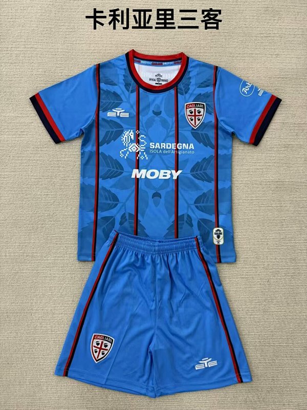 Adults And Kids Cagliari Fourth Soccer Uniform 2025 2026-Li
