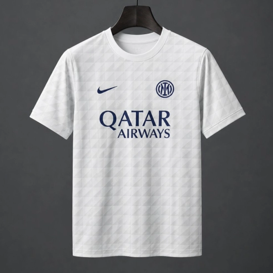 27 Inter Milan Gray White Pre-Match Jersey