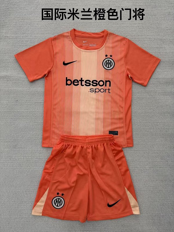 Adults And Kids Inter Goalkeeper Soccer Uniform 2025 2026