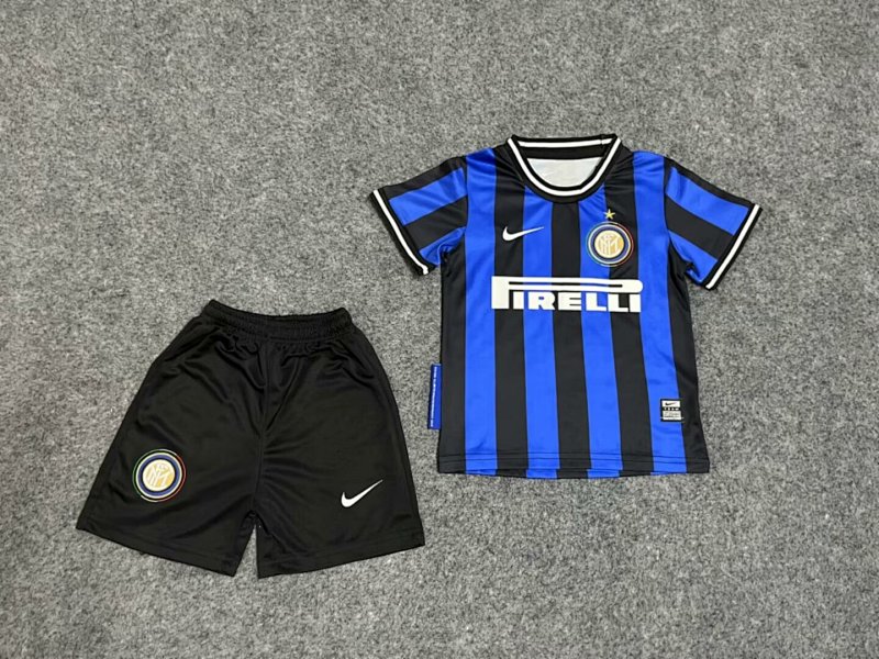 Retro Kids Inter Home Soccer Uniform 2010 2011-abc