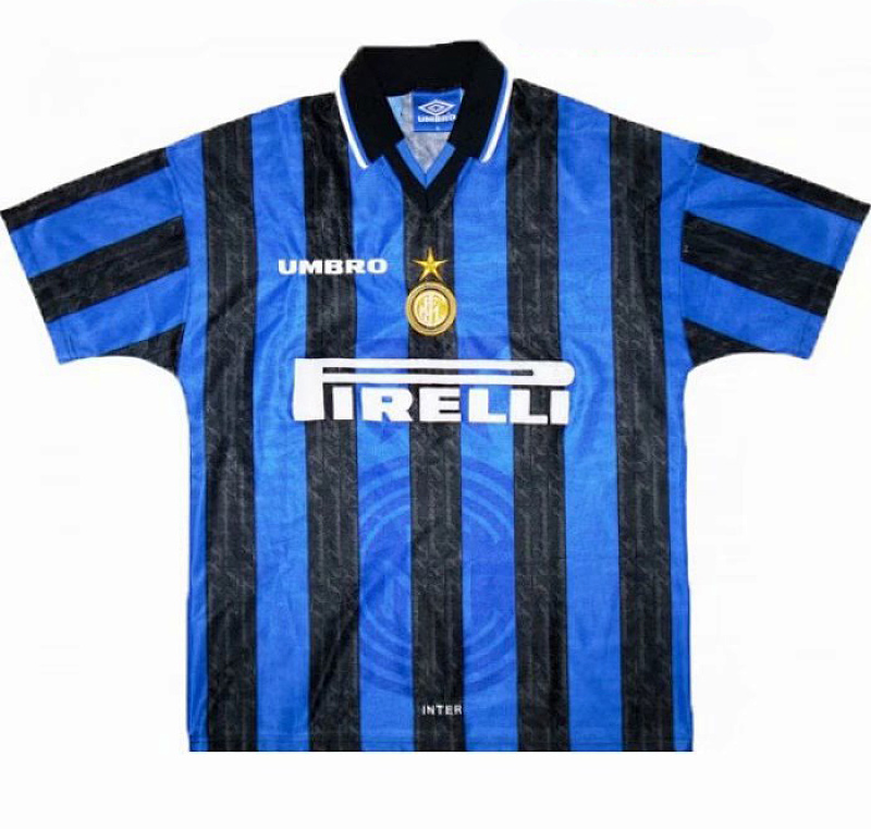 1997-1998 Inter Home Retro Soccer Jersey Shirt