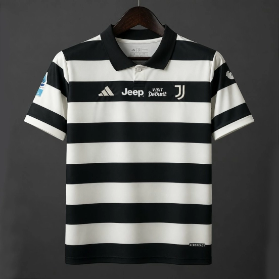 26 Juventus Forth Jersey With Serie A Full Sponsor