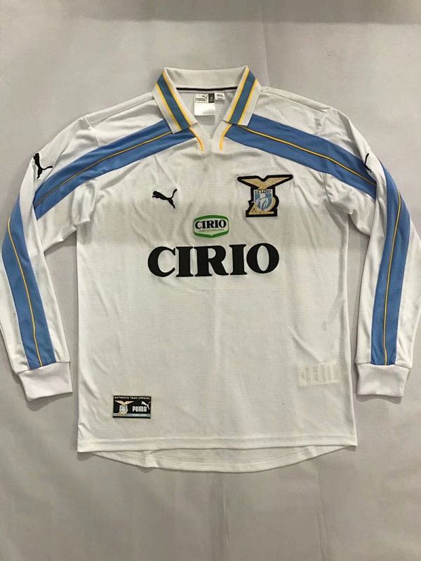 2000-2001 Lazio Away Retro Jersey Long Sleeves S-2XL