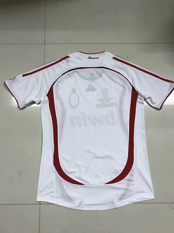 2006-2007 AC Champions League Final Away White Retro Soccer Jersey Shirt S-XXL