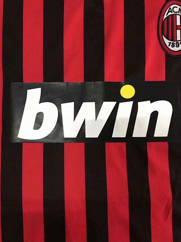 2007-2008 AC Home Retro Soccer Jersey Shirt